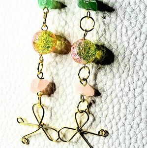 HandMade U CreateReal Crystal Gemstone Bow Earring